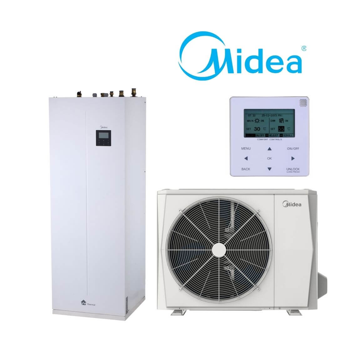 MIDEA M-THERMAL ARCTIC ORAS-VANDUO ŠILUMOS SIURBLYS SU INTEGRUOTU BOILERIU